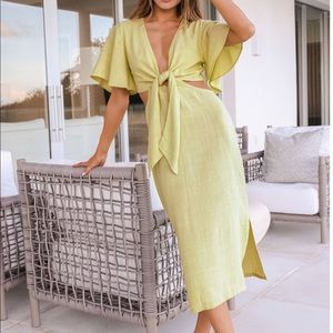 Light green midi dress